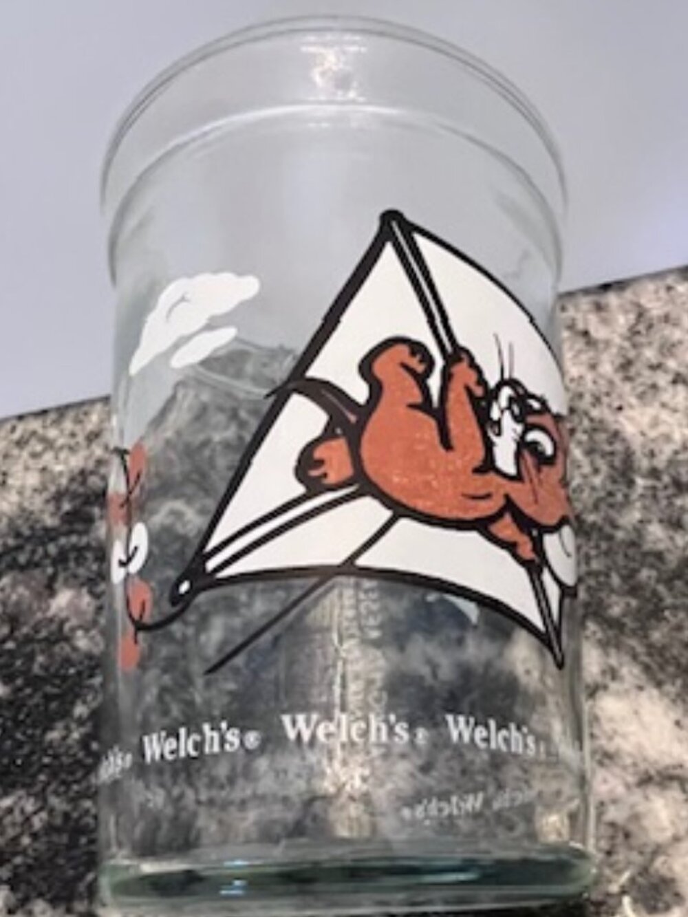 1990‎ Welch's Tom & Jerry Juice Glass flying kite Vintage Nostalgia Looney Tunes - Picture 6 of 7